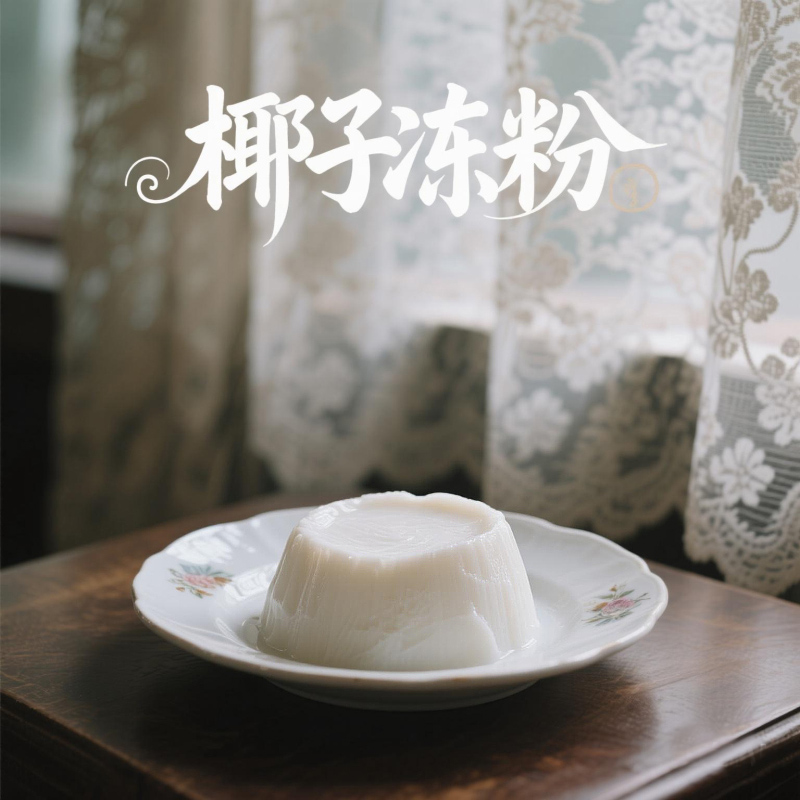 椰子凍粉斑斕椰奶茶龜苓膏速食廣東涼粉江門百口泉甜品果凍家用