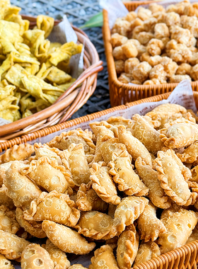 油酥角仔韶关始兴特产油炸小吃豆角酥蛋散开口笑枣薯片张九龄珍美