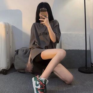 夏季套装女学生2025年个性BF风宽松短袖+五分阔腿短裤两件套ins潮