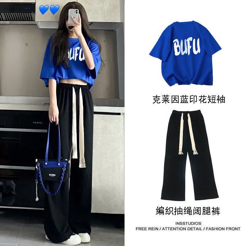 夏季韩版时尚套装女学生宽松克莱时尚套装