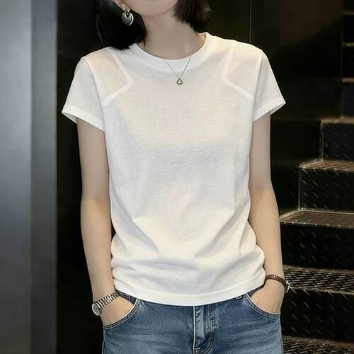 大码显瘦减龄百搭短袖T恤女夏