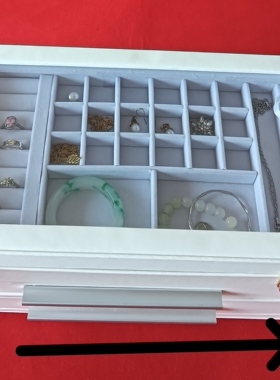 定制首饰桌面柜子盒耳钉耳环整理收藏盒项链展示架耳坠饰品珠宝箱