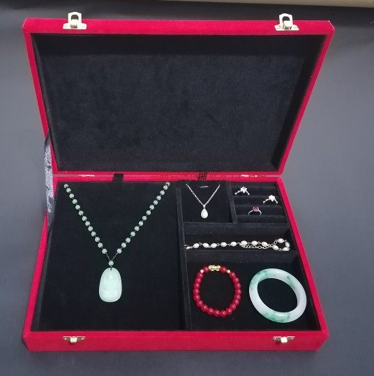 结纷礼品首饰盒翻盖项链吊坠戒指手镯耳钉环红黑色绒布展示收纳盒,饰品/流行首饰/时尚饰品新,首饰盒,淘宝优惠券,粉丝福利购,淘宝优惠卷