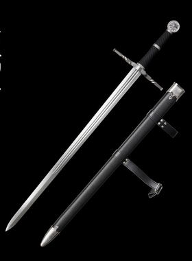 巫师三杰洛特钢剑 全钢剑装 60Si2Mn剑身欧式剑西洋剑摆件未开刃