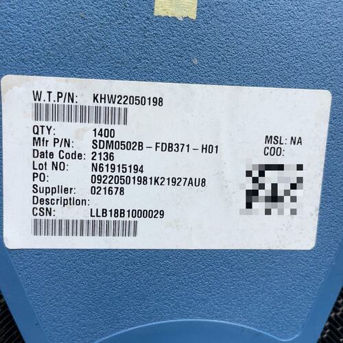 议价SDM0502B-FDB371-H01 MEMS麦克风芯片送议价