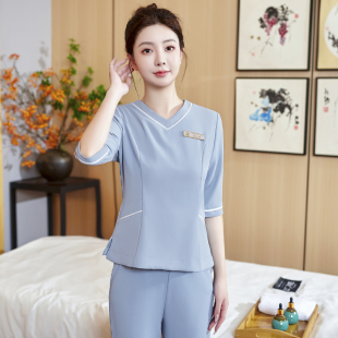 印logo工服定制美容院美容师工作服套装女工衣产康师月子中心月嫂