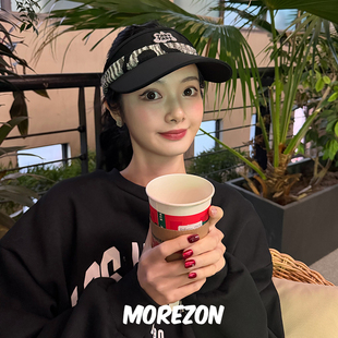 MOREZON【TART TART】秋冬新款潮人休闲百搭字母空顶遮阳帽子女