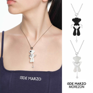 潮人时尚 MOREZON 25AW新款 MARZO 甜美可爱小熊可抽拉项链 13DE