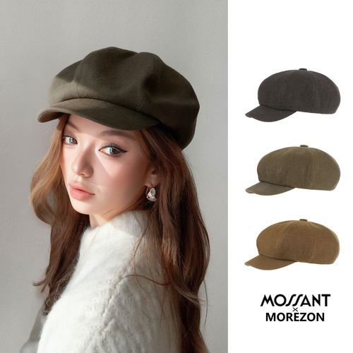 MOREZON【Mossant】26秋冬新款潮人精致简约百搭羊毛八角报童帽子