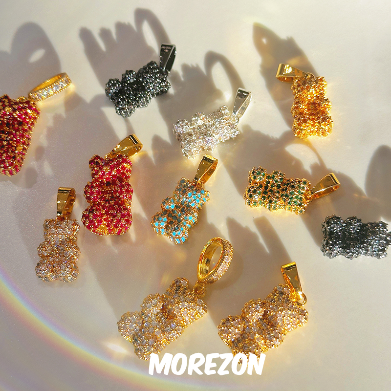 MOREZON【Crystal Haze】挪威设计师品牌明星同款满钻小熊吊坠女