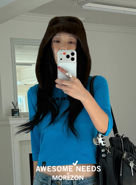 MOREZON【AWESOME NEEDS FUR BONNET】26秋冬新款潮人简约侍女帽