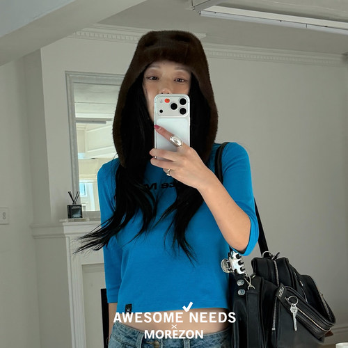 MOREZON【AWESOME NEEDS FUR BONNET】26秋冬新款潮人简约侍女帽