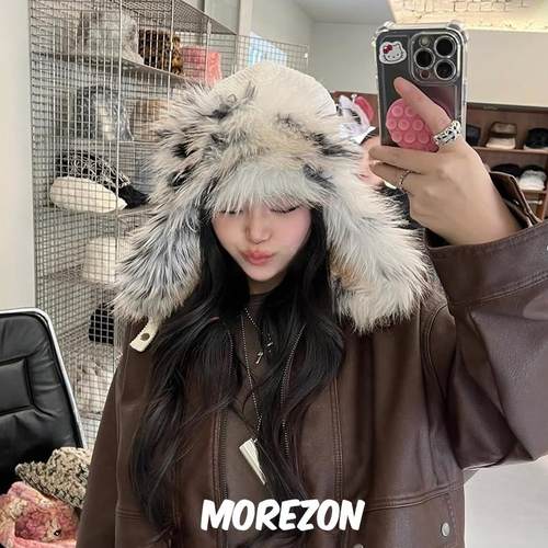 MOREZON【AWESOME NEEDS FUR TRAPPER HAT】24秋冬仿皮草雷锋帽子