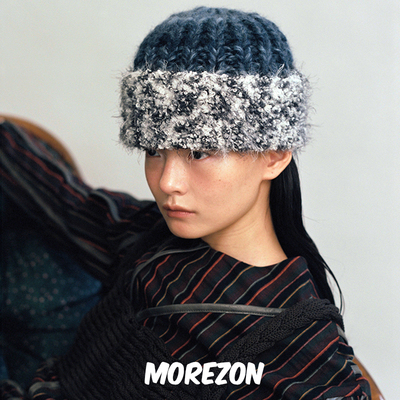 MOREZON【AWESOME NEEDS POPCORN HAT】秋冬手钩爆米花毛线帽子女