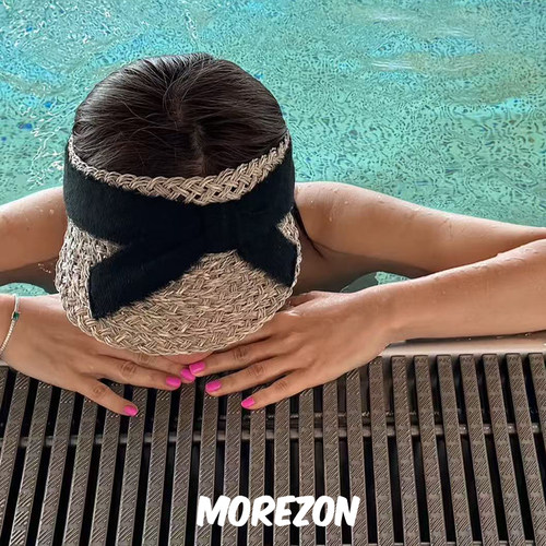 MOREZON【Brown hat Le Petit Sun Visor】25SS潮人蝴蝶结遮阳帽