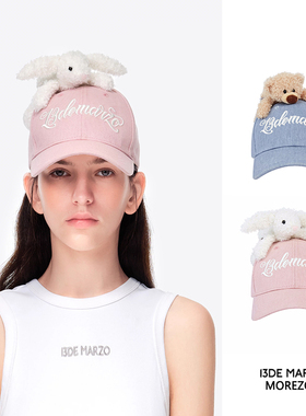 MOREZON【13DE MARZO】25AW新款潮人甜美可爱LOGO卡通玩偶棒球帽