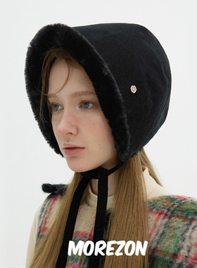 MOREZON【Brown hat Iris Bonnet】秋冬潮人时尚百搭双面护耳帽子