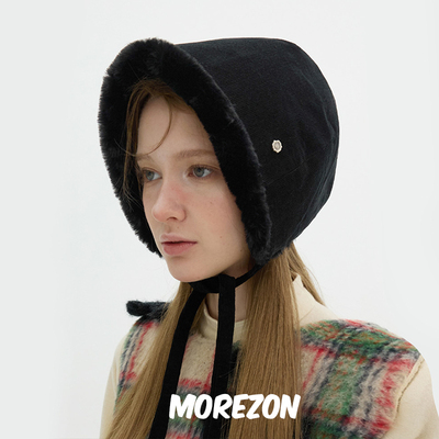 MOREZON【Brown hat Iris Bonnet】秋冬潮人时尚百搭双面护耳帽子