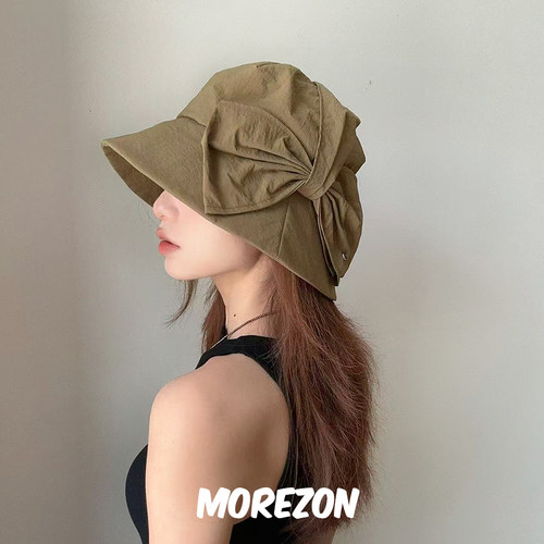 MOREZON【ETRE PAR LEE】25SS春夏潮人优雅时尚大蝴蝶结渔夫帽子