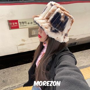 AME RIBBED FUR 秋冬仿皮草渔夫帽子 MOREZON BUCKET POESIE