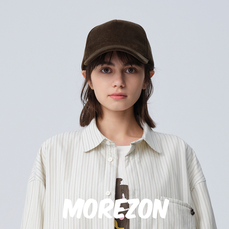 MOREZON【8on8】24秋冬新款纯色潮人简约休闲百搭灯芯绒棒球帽子