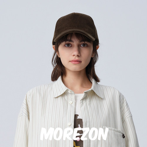 MOREZON【8on8】24秋冬新款纯色潮人简约休闲百搭灯芯绒棒球帽子