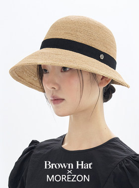 MOREZON【Brown hat Deauville Straw Hat】26春夏新款沙滩草帽女
