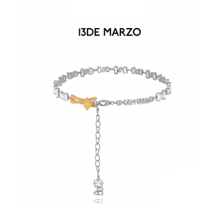 25AW新款 MARZO 潮人不规则锆石chocker锁骨链女士 13DE MOREZON