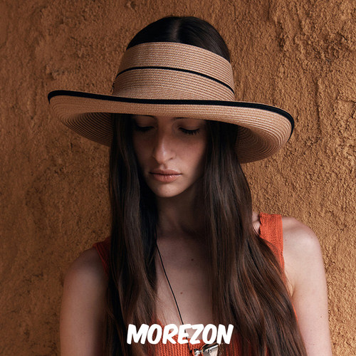 MOREZON【SHINJEO Kelly】25SS春夏新款优雅百搭大檐空顶遮阳帽子