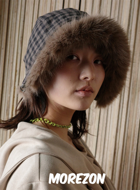 MOREZON【GORROGORRA zipper bonnet】秋冬潮人拉链装饰侍女帽女