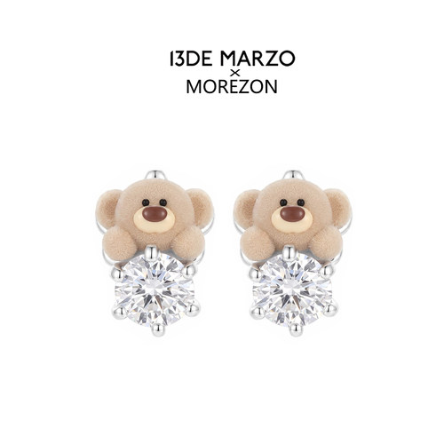 MOREZON【13DE MARZO】26春夏新款潮人甜美可爱小熊星璨耳环耳饰
