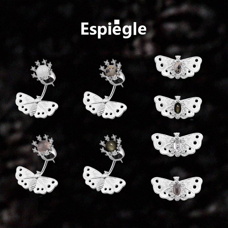 MOREZON【ESPIEGLE那些光与快乐的人系列】25SS斑点石蝴蝶结耳钉