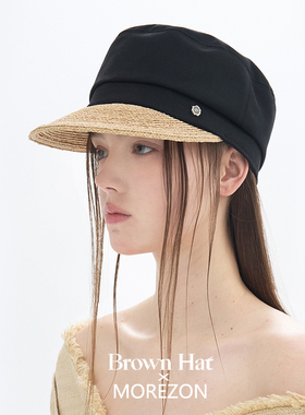MOREZON【Brown hat London Straw Matroos】26春夏草编平顶帽子