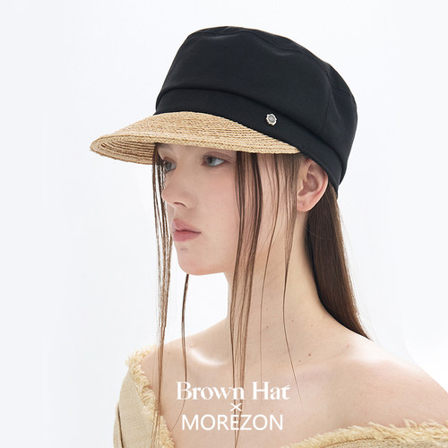 MOREZON【Brown hat London Straw Matroos】26春夏草编平顶帽子