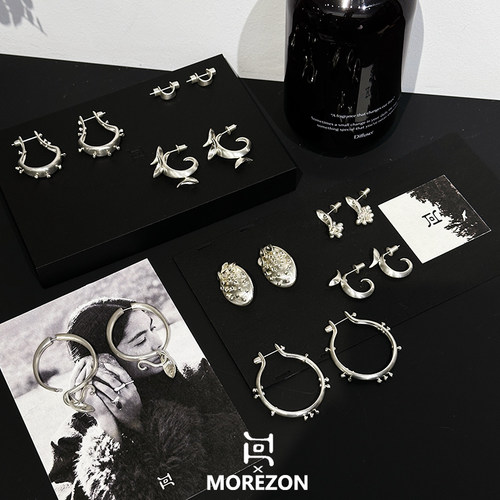 MOREZON【洄回】26SS春夏新款设计师小众潮人个性925银耳钉耳饰女