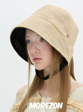 MOREZON赵露思同款【Brown hat Strap Bonnet】25潮人系带侍女帽