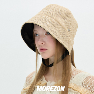 MOREZON赵露思同款【Brown hat Strap Bonnet】25潮人系带侍女帽