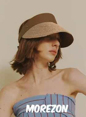 MOREZON【POESIE D'AME raffia sunvisor hat】拉菲草空顶遮阳帽