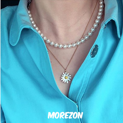 MOREZON【VINTAGE HOLLYWOOD Vintage Daisy】潮人INS小雏菊项链