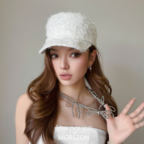 MOREZON【ETRE PAR LEE】26春夏新款潮人个性羽毛流苏平顶帽子女