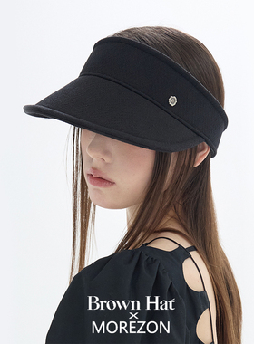 MOREZON【Brown hat Hailey Sun Visor】26春夏简约空顶遮阳帽子