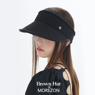 MOREZON【Brown hat Hailey Sun Visor】26春夏简约空顶遮阳帽子