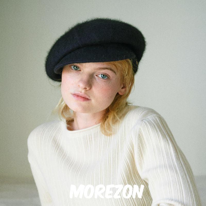 MOREZON【SHINJEO Becky Beret】羊毛兔毛混合面料显脸小蓓蕾帽子-封面