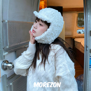 MOREZON【POESIE D'AME ROSE COIL EARFLAP HAT】25AW玫瑰雷锋帽