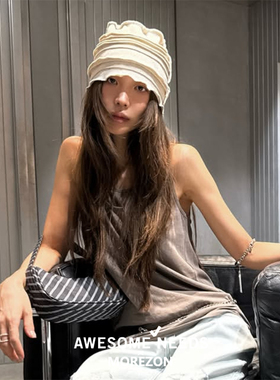 MOREZON【AWESOME NEEDS PATCHWORK HAT】26春夏潮人休闲堆堆帽子
