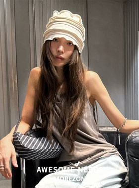 MOREZON【AWESOME NEEDS PATCHWORK HAT】26春夏潮人休闲堆堆帽子