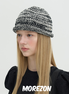 MOREZON【Brown hat Coco Short Beanie】25AW秋冬点点卷边毛线帽