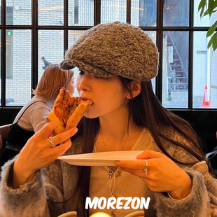 CAP MOREZON NEWSBOY NEEDS 秋冬潮人百搭羊羔毛报童帽 AWESOME