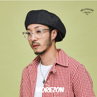 MOREZON【Millionaire Denim Big apple Hat】牛仔潮人百搭八角帽