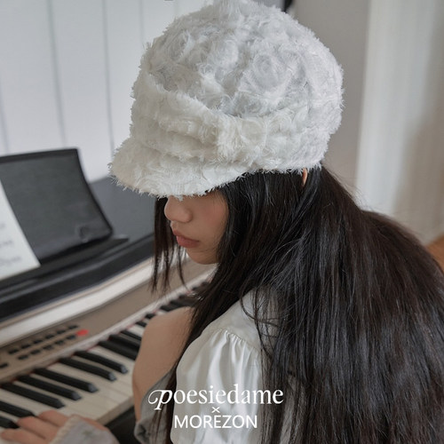 MOREZON【POESIE D'AME MARGOT HAT】26秋冬潮人精致花朵报童帽子